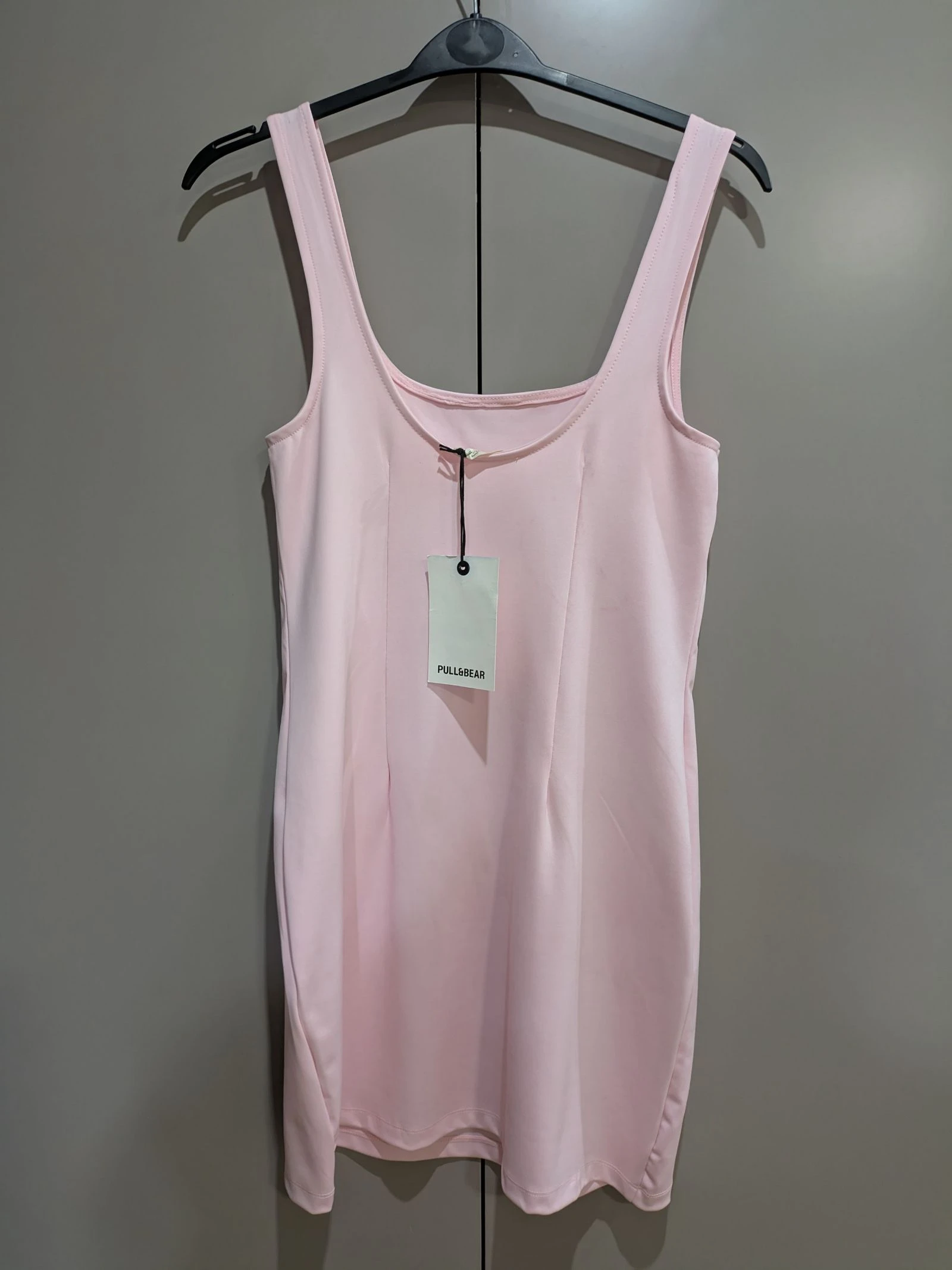 Vestido mini ajustado de tirantes en rosa pastel, estilo años 90 talla XL de Pull&Bear – photo 6